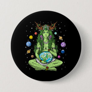 Gaia Mother Earth Goddess 7.5 Cm Round Badge