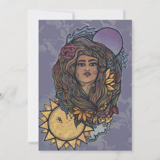 Gaia mother Earth Goddess Tarot the World Invitation