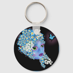 GAIA Mother Earth Pagan fantasy Art by LeahG Key Ring