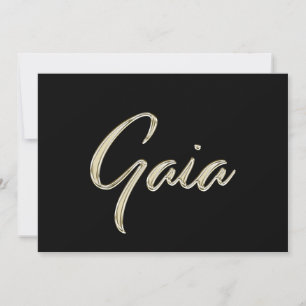 Gaia white gold Handwriting Karte Card