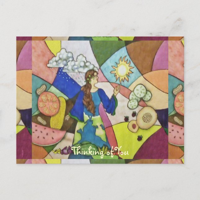 Gaia's Abundance Food Fruit Vegetable Postcard (Front)