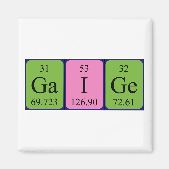 Gaige periodic table name magnet (Front)