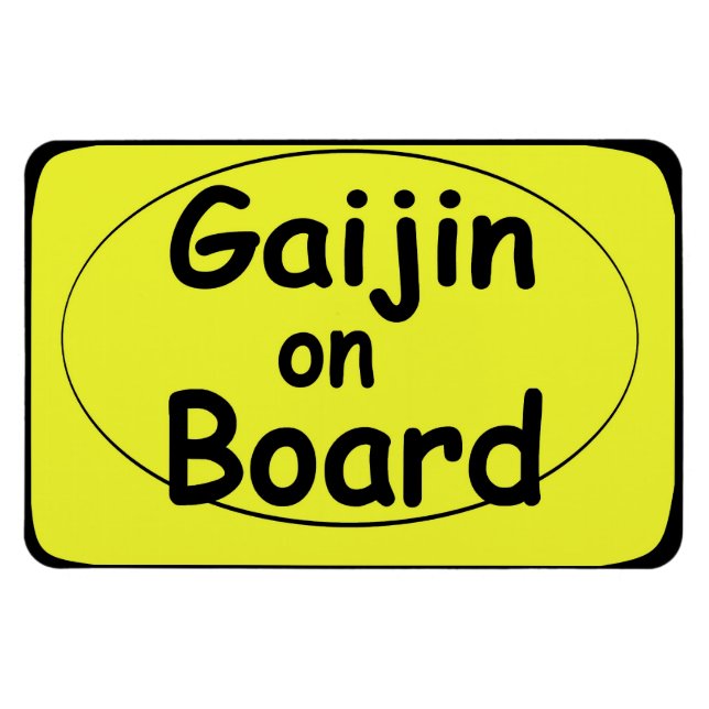 Gaijin on board car magnet (Horizontal)