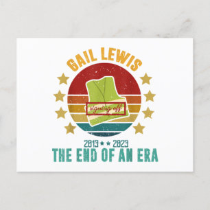 Gail Lewis, We Salute You, The End Of An Era Signi Postcard