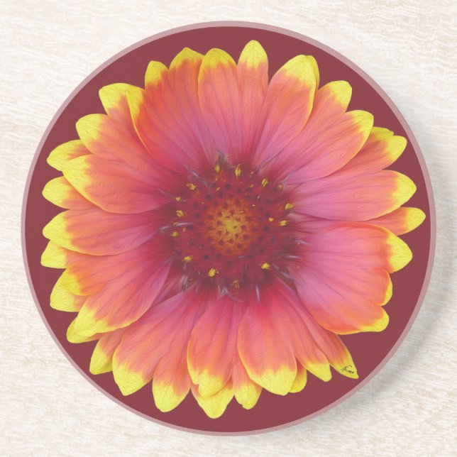 Gaillardia 1 coaster (Front)