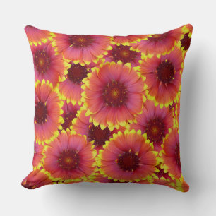 Gaillardia Seamless Pattern Cushion