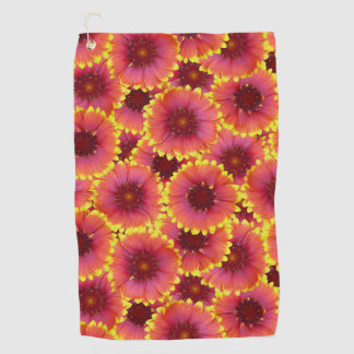 Gaillardia Seamless Pattern Golf Towel