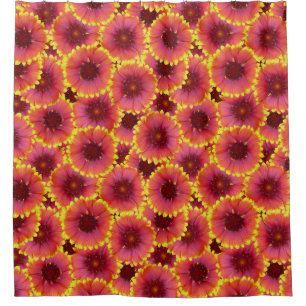Gaillardia Seamless Pattern Shower Curtain