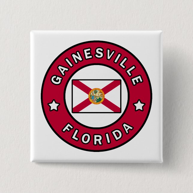 Gainesville Florida 15 Cm Square Badge (Front)