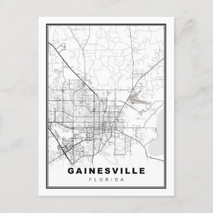 Gainesville Map Postcard