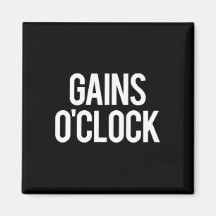 Gains O'clock Funny Gym Weightlifting Bodybuilding Magnet