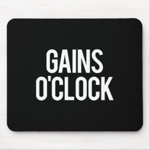 Gains O'clock Funny Gym Weightlifting Bodybuilding Mouse Mat
