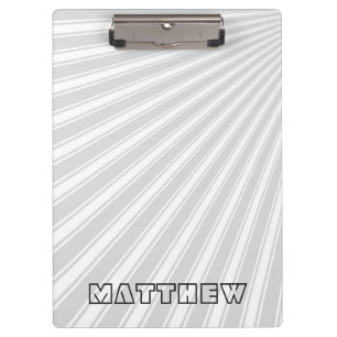 Gainsboro Colour Stripe Funky Pattern Clipboard