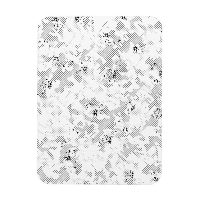 Gainsboro, Porcelain, White Smoke dot Design Magnet (Vertical)