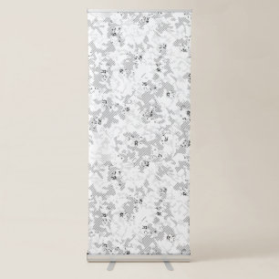 Gainsboro, Porcelain, White Smoke dot Design Retractable Banner