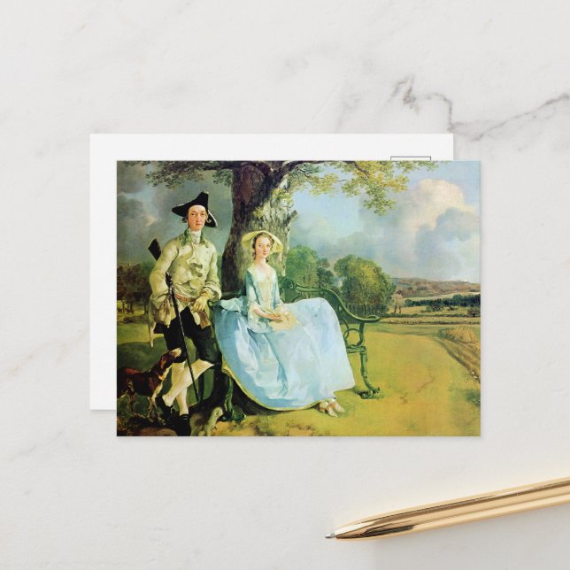 Gainsborough, Mr. and Mrs. Andrews, Postcard (Front/Back In Situ)