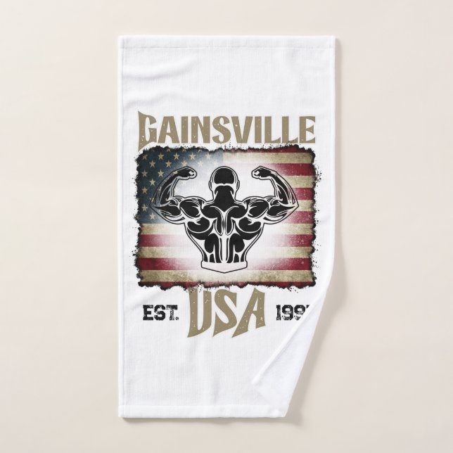 Gainsville USA Stars And Stripes Bodybuilding Hand Towel (Hand Towel)