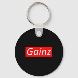 Gainz Bodybuilding Sport Fitness Gift Men Women Ki Key Ring