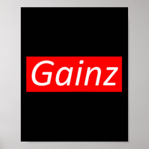 Gainz Bodybuilding Sport Fitness Gift Men Women Ki Poster
