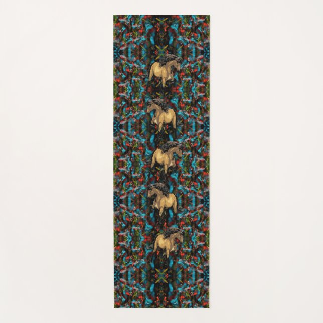 Gaited Horse Art Nouveau Abstract Yoga Mat (Front)