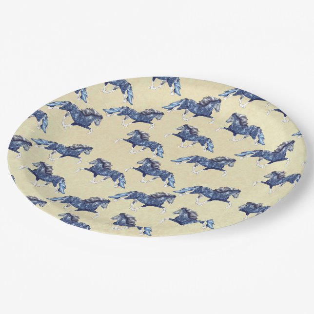 Gaited Horse Blámóða Paper Plate (Angled)