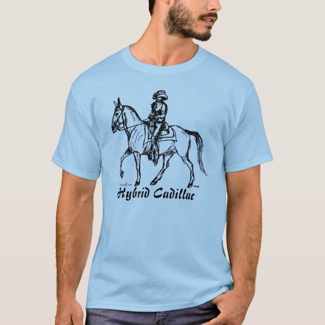 Gaited Mule Hybrid Cadillac Design T-Shirt (Front)