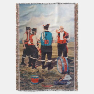 Gaiteros/Gaiteiros/Pipers Throw Blanket