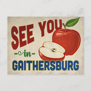 Gaithersburg Maryland Apple - Vintage Travel Postcard