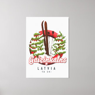 Gaiziņkalns Latvia ski logo Canvas Print