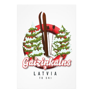 Gaiziņkalns Latvia ski logo Photo Print