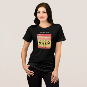 Gakonga art Tropical Sunset Break Dance T-shirt Tri-Blend Shirt