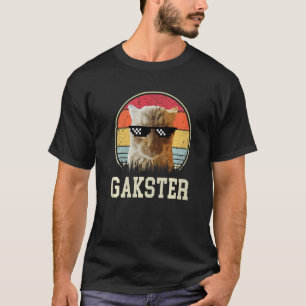 Gakster Meme cat lover retro sunset Gakster with s T-Shirt