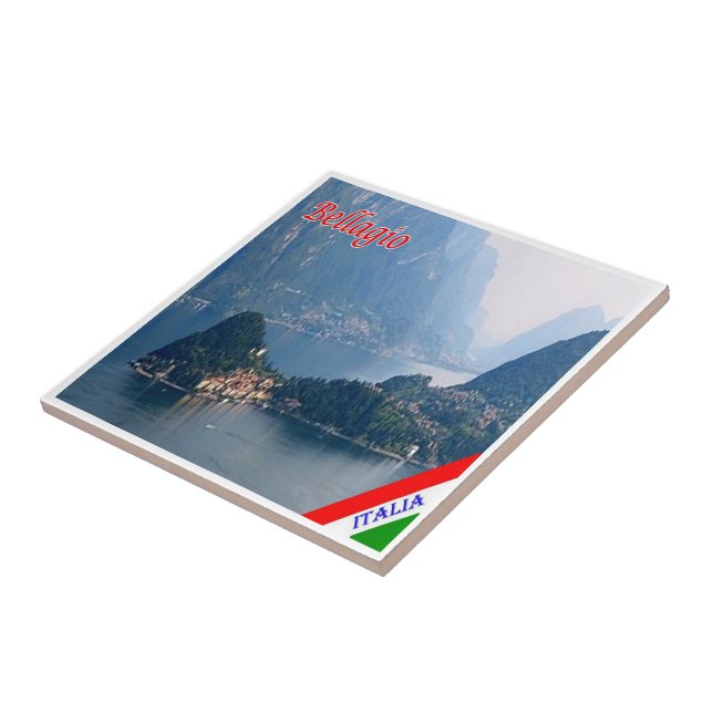 GAL015 BELLAGIO, Lake Como, Italy, Tile (Side)