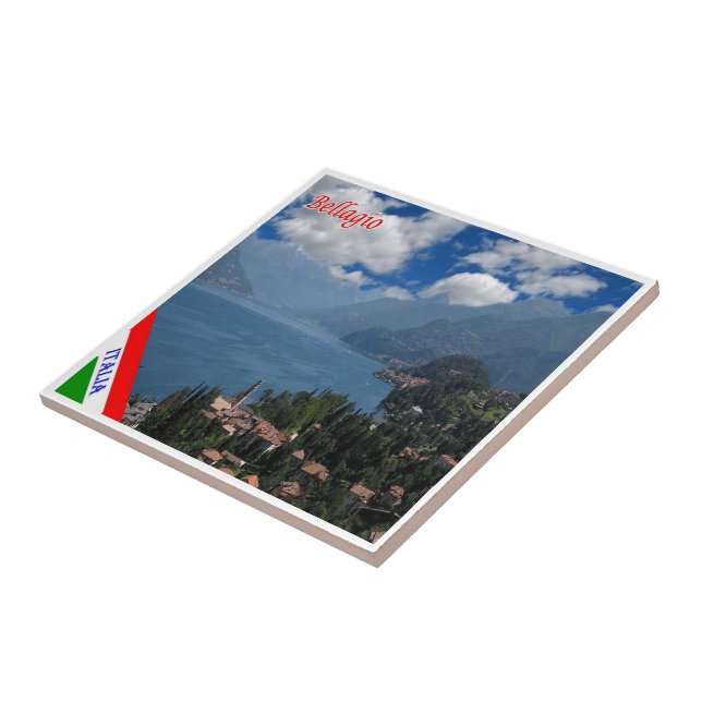 GAL017 BELLAGIO, Lake Como, Italy, Tile (Side)