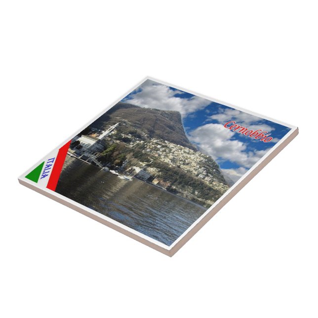 GAL024 CERNOBBIO, Lake Como, Italy, Tile (Side)