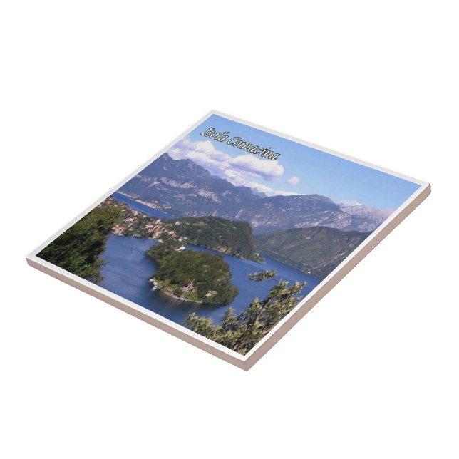 GAL048 ISOLA COMACINA, Lake Como  Italy, Tile (Side)