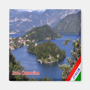 GAL052 ISOLA COMACINA, Lake Como, Italy, Fridge Magnet