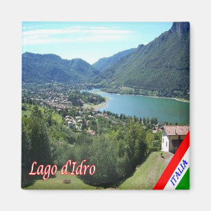 GAL068 LAKE IDRO Aerial View, Italy, Fridge Magnet