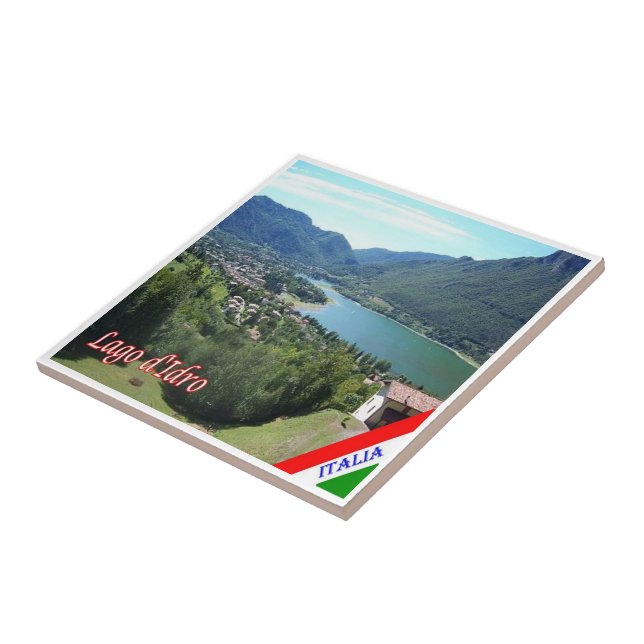GAL068 LAKE IDRO Aerial View, Italy, Tile (Side)