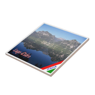 GAL070 LAKE IDRO, Panorama, Italy, Tile