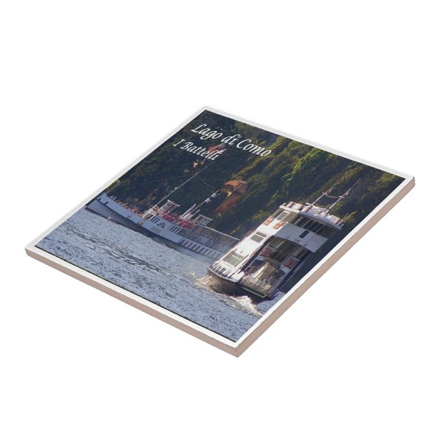 GAL100 LAKE COMO, Boats, Italy, Tile (Side)