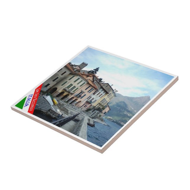 GAL105 SAN SIRO, REZZANICO, Lake Como, Fridge Tile (Side)