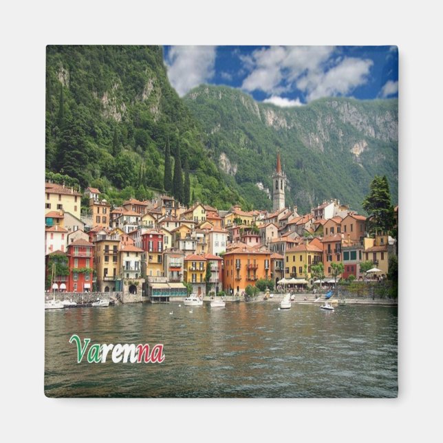 GAL132 VARENNA, Lake Como, Italy, Fridge Magnet (Front)