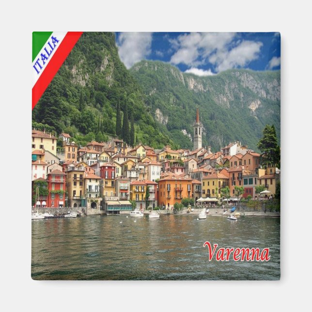 GAL133 VARENNA, Lake Como, Italy, Fridge Magnet (Front)