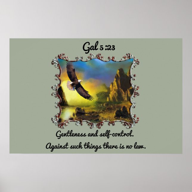 Gal 5:23 Gentleness and self-control Poster (Front)