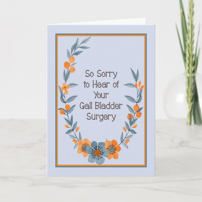 Gal Bladder Surgery Get Well Card (Front)