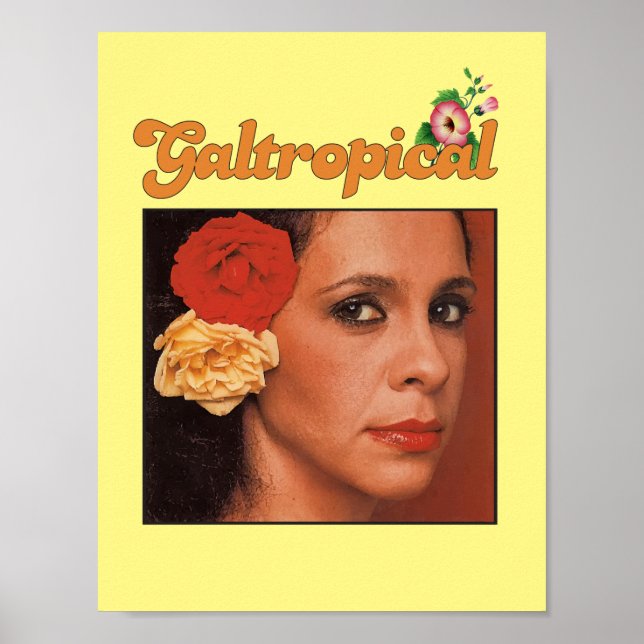 Gal Costa Galtropical Rose Vintage Girl Poster (Front)