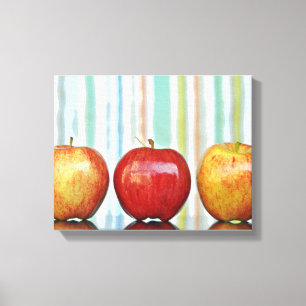 Gala Apples, Multi-coloured Stripes Canvas Print
