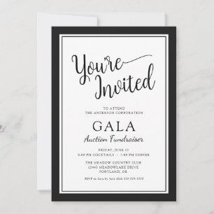 Gala Auction Fundraiser Corporate Business Invitation