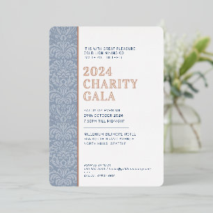 GALA BALL modern elegant event navy rose gold